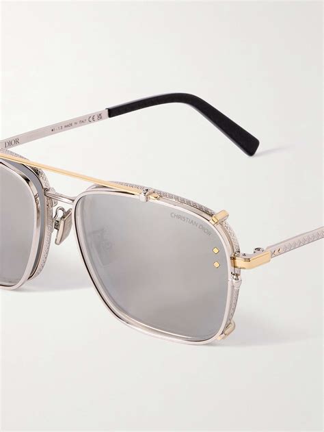 dior aviator sunglasses with colored internal frame|Dior men's aviator sunglasses.